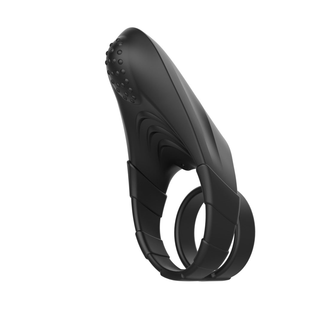 Black Feather Ring Rechargeable Lock Sperm Ring Men'S Vibrating Elephant Ring Silicone Electric Remote Control Triple Beam Sperm Set Double Ring Fun