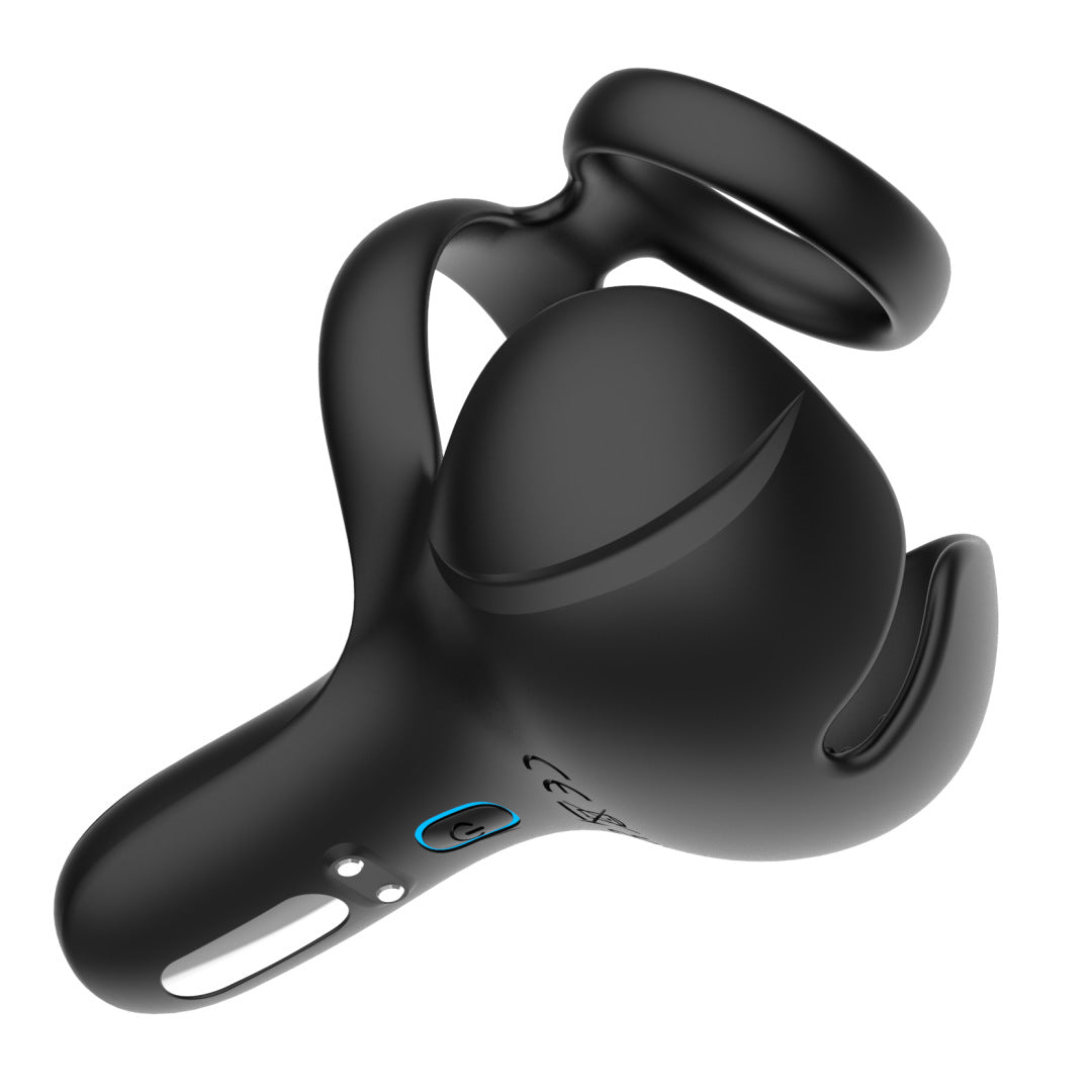 Rechargeable Locking Sperm Ring For Men, Vibrating Elephant Ring, Silicone Electric Remote Control, Triple Beam Sperm Set, Double Ring Fun