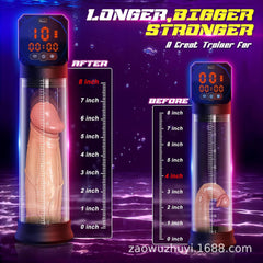 Men's Waterproof Smart Electric Penis Trainer Aid .Premium Rechargeable Smart Handheld Massager for Enhanced Erection Training Cup with Self-Pumping for Penis Enlargement