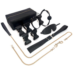 KKCAT 10-Piece Bondage Set with PU Storage Bag – Bowknot Restraint Kit for Couples