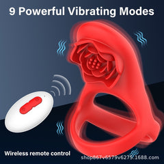 KKCAT Remote Control Vibrating Penis Ring – Triple-Bound Locking Semen Ring with 9 Modes, Waterproof & Rechargeable