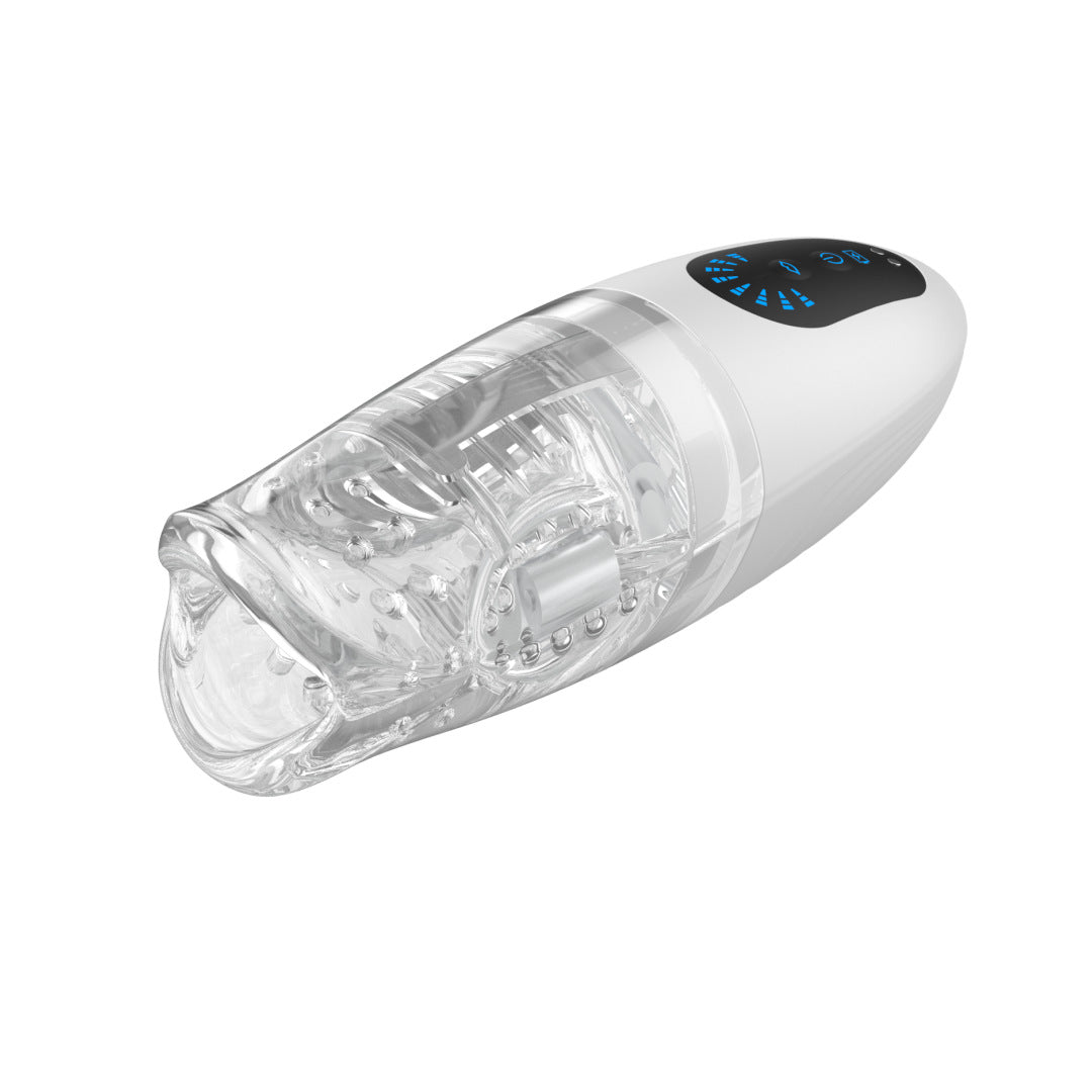 TPE Oral Simulation Cup – 5 Bite Modes & 8 Vibration Patterns, Magnetic Charging, Waterproof IPX6