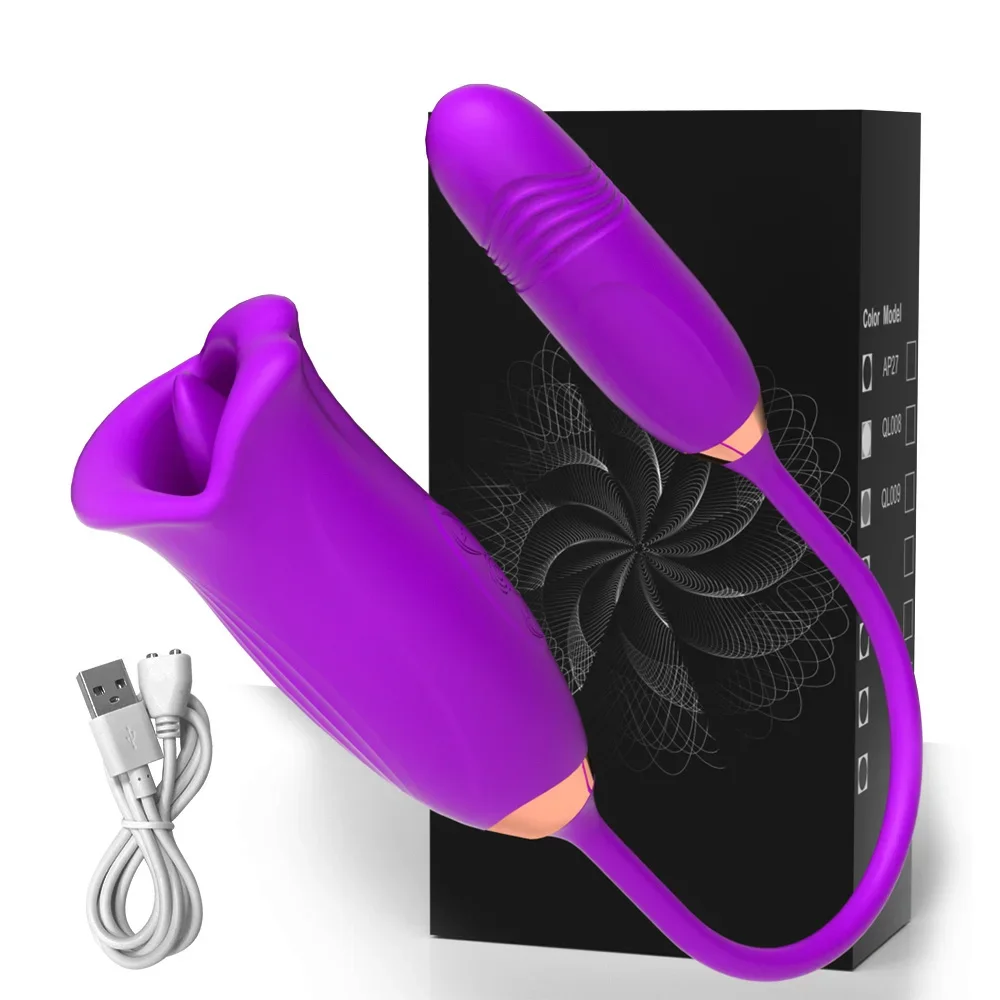 Biting Oral Mouth Thrusting Tongue Sucking VibratorsSex Toys