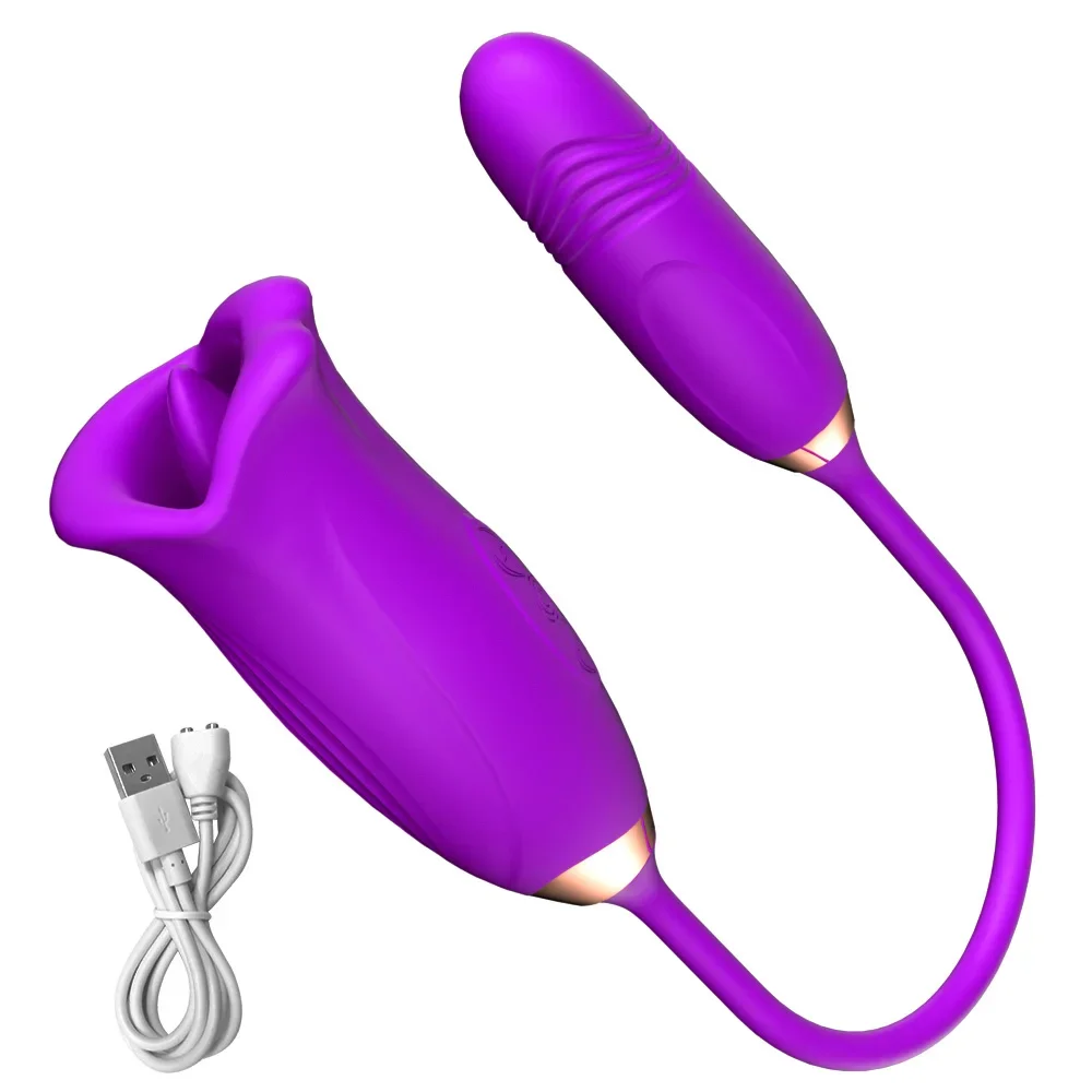 Biting Oral Mouth Thrusting Tongue Sucking VibratorsSex Toys