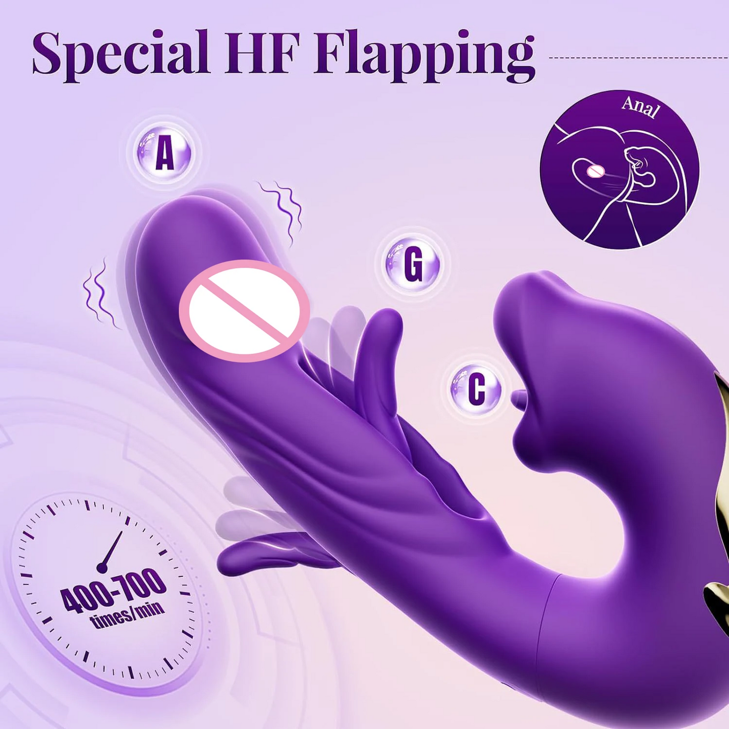 3 in 1 Tongue Licking Finger Flapping G Spot Dildo Vibrator Sex Toys for Women Clitoral Stimulation Massager Adults Masturbator
