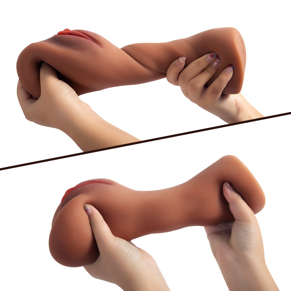 Soft Male Masturbator Cup – Realistic TPE Pocket Pussy Stroker, Dual Channel Vaginal & Anal Tunnel, 790g Life-like Sleeve