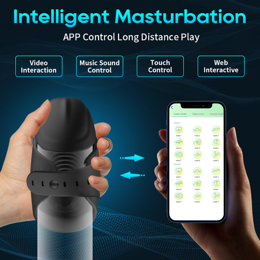 Bluetooth Penis Vibrator for Men Penis Delay Trainer