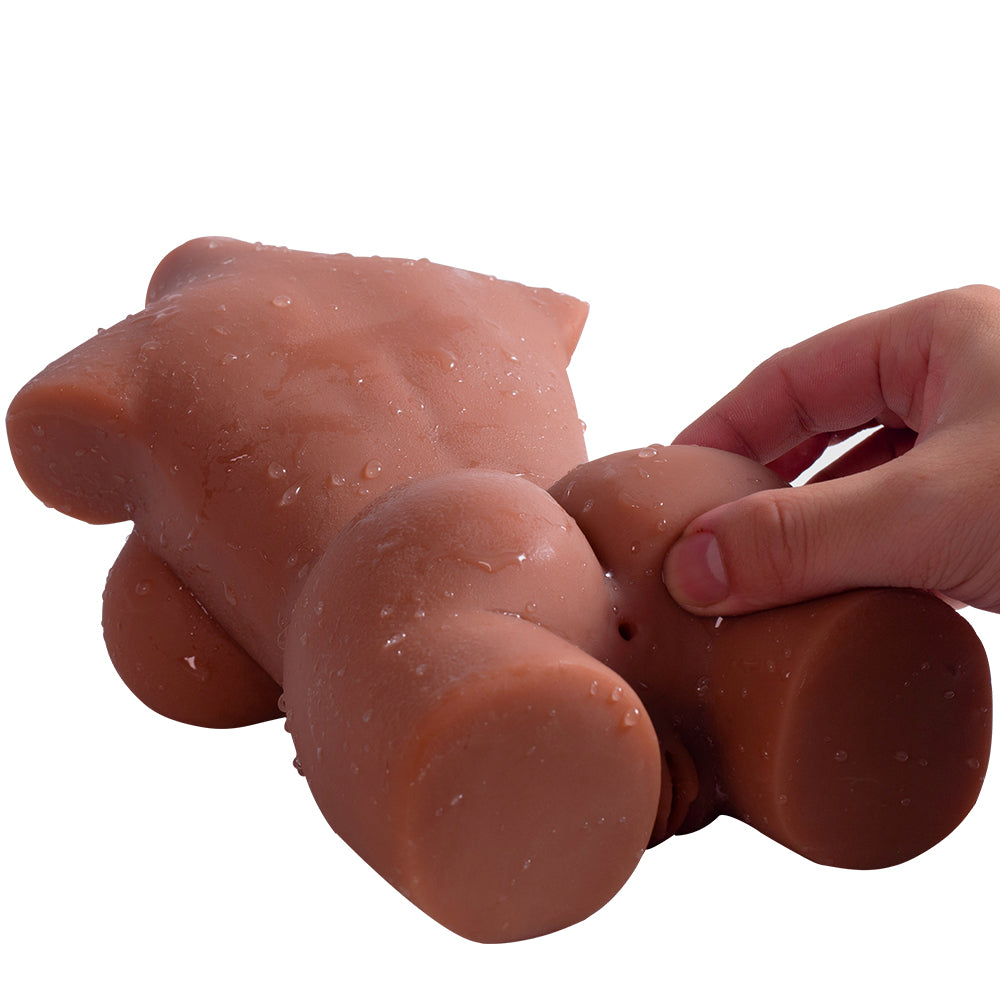 Soft Male Torso Masturbator – Realistic TPE Pocket Pussy & Anal Dual Channel Toy