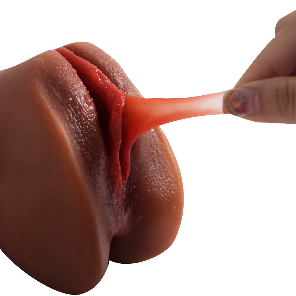 Soft Dual-Channel Male Masturbator Cup – Realistic Vagina & Anal Pocket Pussy