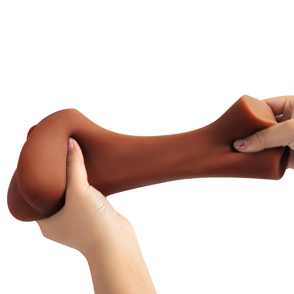 Soft Dual-Channel Male Masturbator Cup – Realistic Vagina & Anal Pocket Pussy