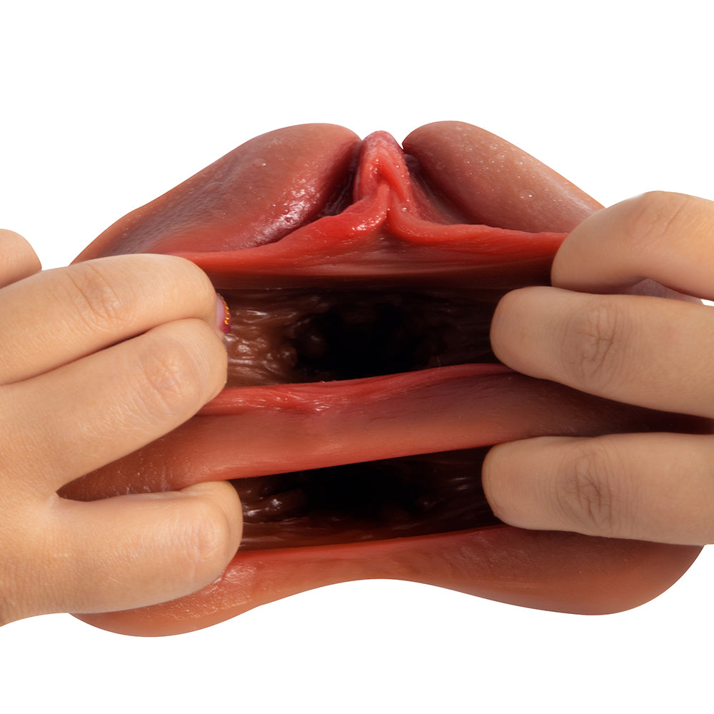 Soft Dual-Channel Male Masturbator Cup – Realistic Vagina & Anal Pocket Pussy