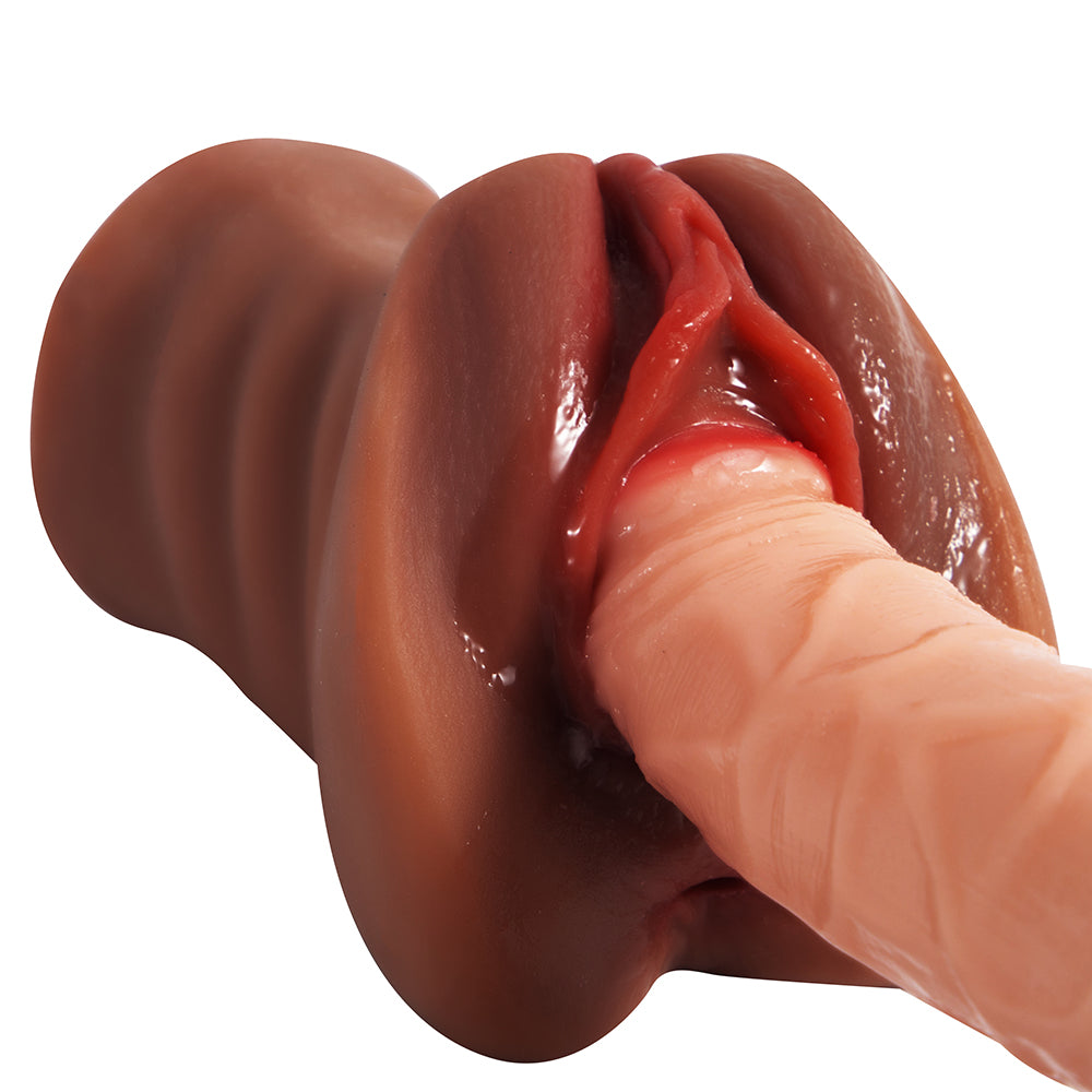Soft Dual-Channel Male Masturbator Cup – Realistic Vagina & Anal Pocket Pussy