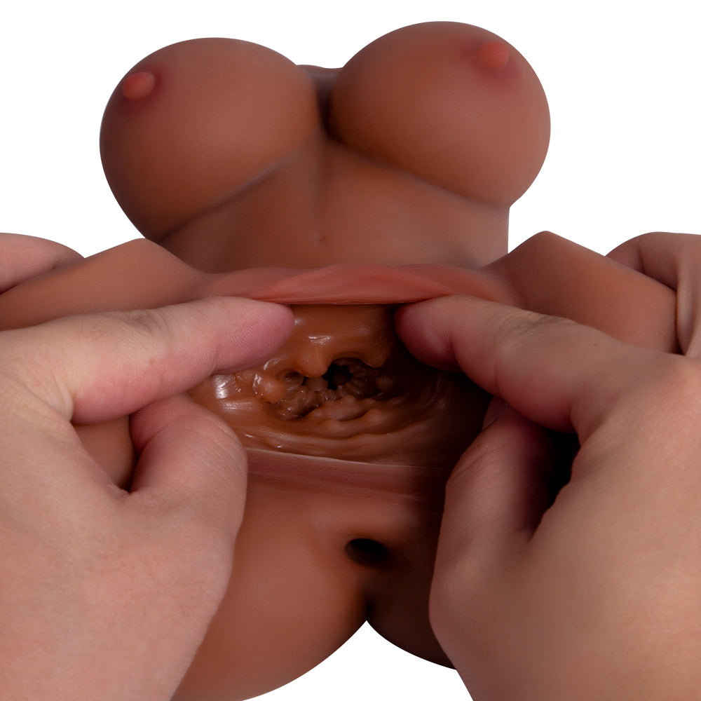 Soft Male Torso Masturbator – Realistic TPE Pocket Pussy & Anal Dual Channel Toy
