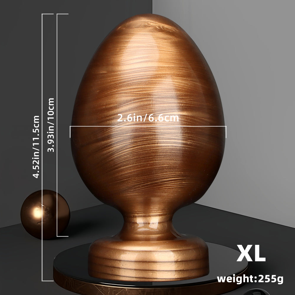 Dragon Ball Gold Mixed Anal Plug – Single Ball PVC Plug in 6 Sizes