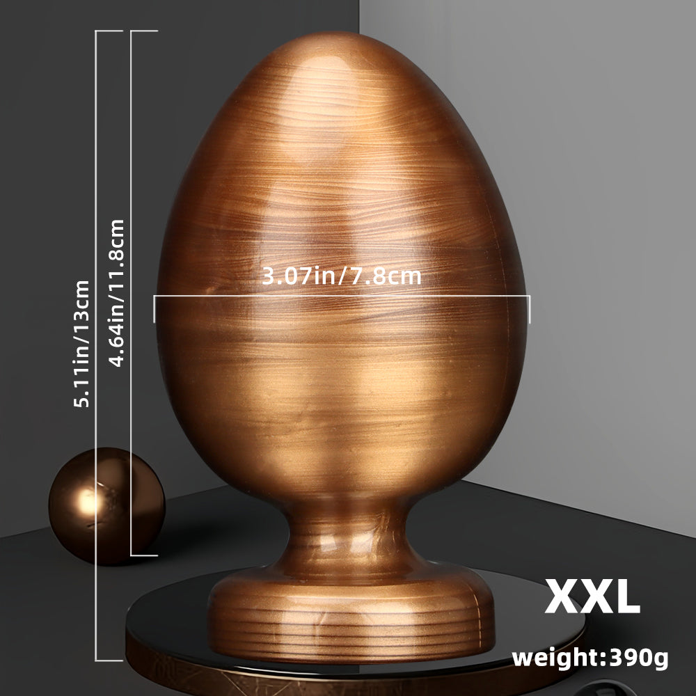 Dragon Ball Gold Mixed Anal Plug – Single Ball PVC Plug in 6 Sizes