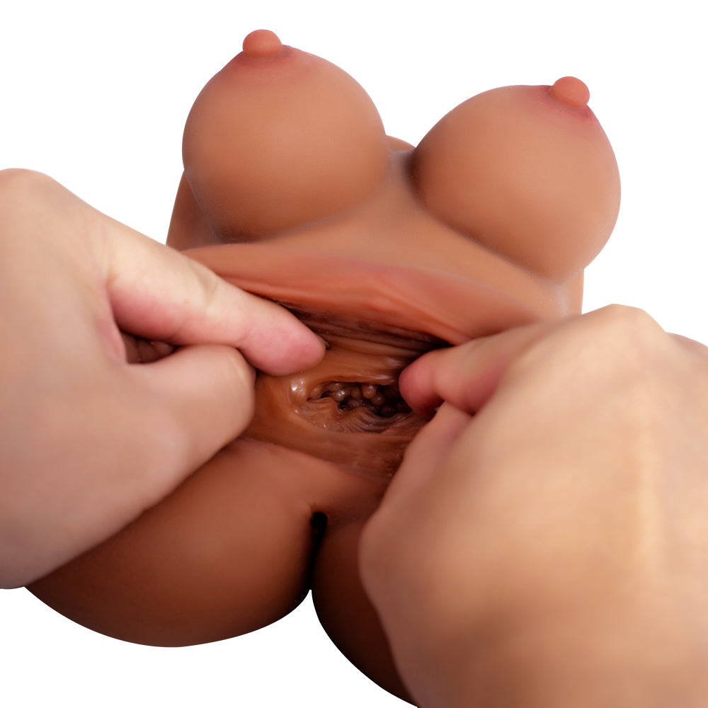 Soft Male Torso Masturbator – Realistic TPE Pocket Pussy & Anal Dual Channel Toy