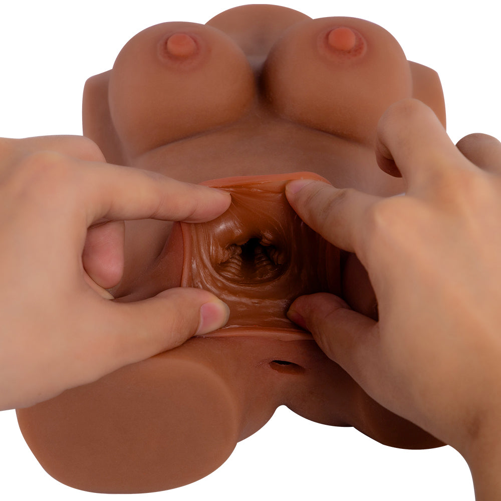 Soft Male Torso Masturbator – Realistic TPE Pocket Pussy & Anal Dual Channel Toy