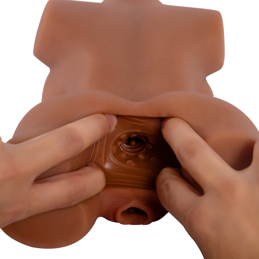 Soft Male Torso Masturbator – Realistic TPE Pocket Pussy & Anal Dual Channel Toy