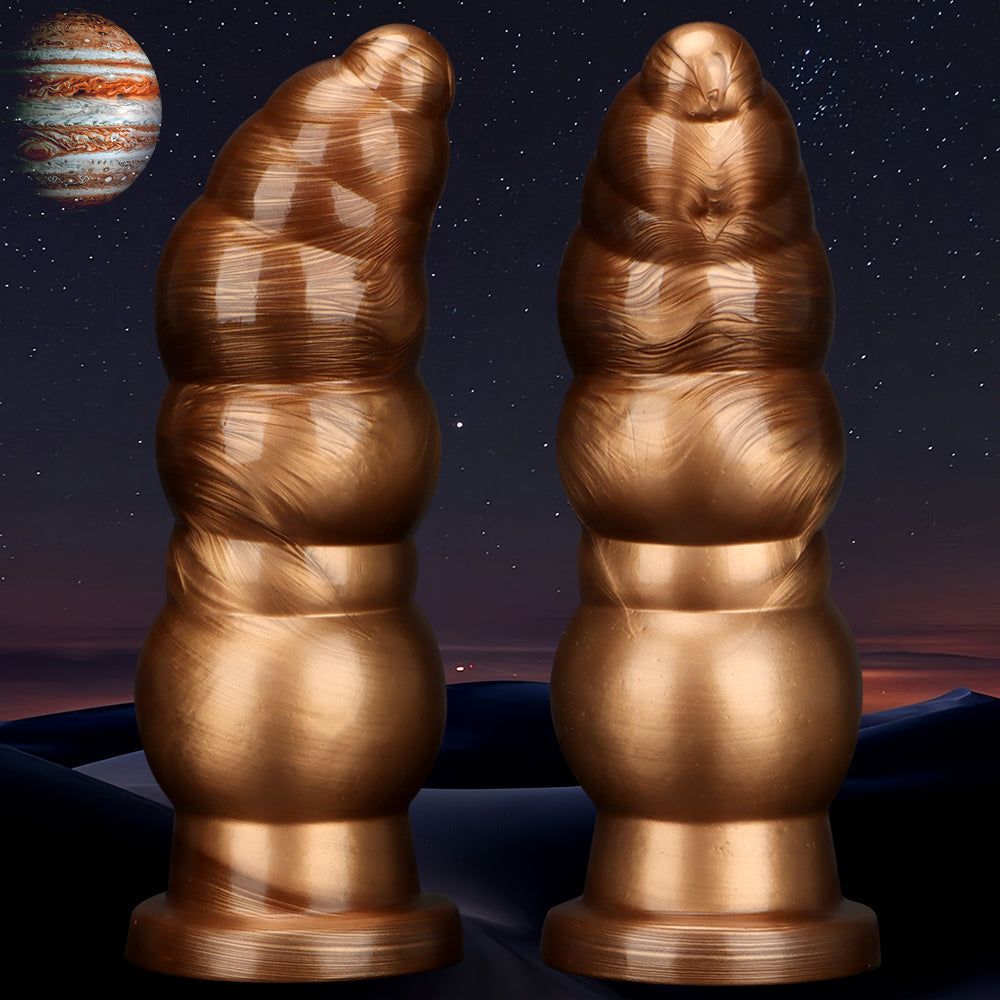 Godzilla Gold Mixed Triple Bead Anal Plug – Heavy PVC, 9.8 Inch