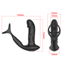 リモコン式男性前立腺マッサージリング - 9つの振動モード | リアルなアナルバイブレーター