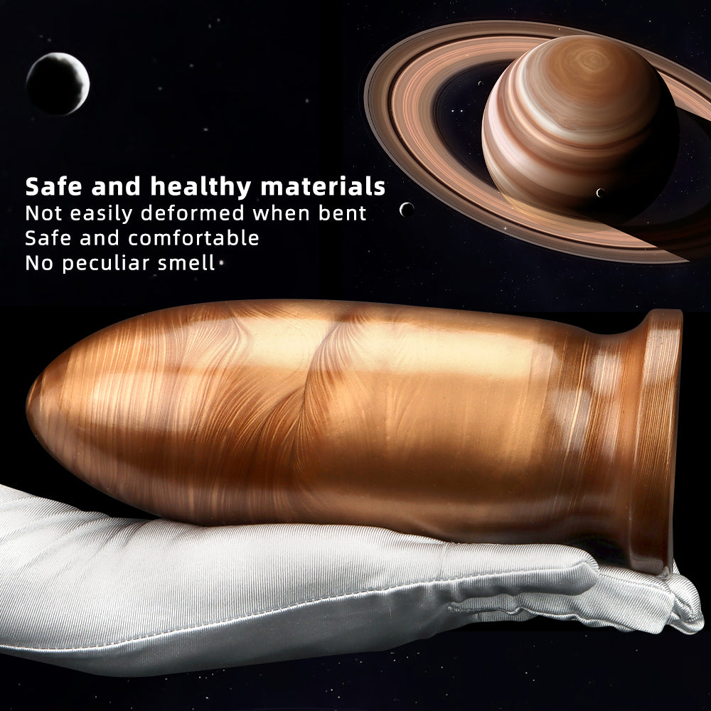 Fat Tiger Gold Mixed Anal Plug – Heavy Single Ball PVC 8 Inch Plug