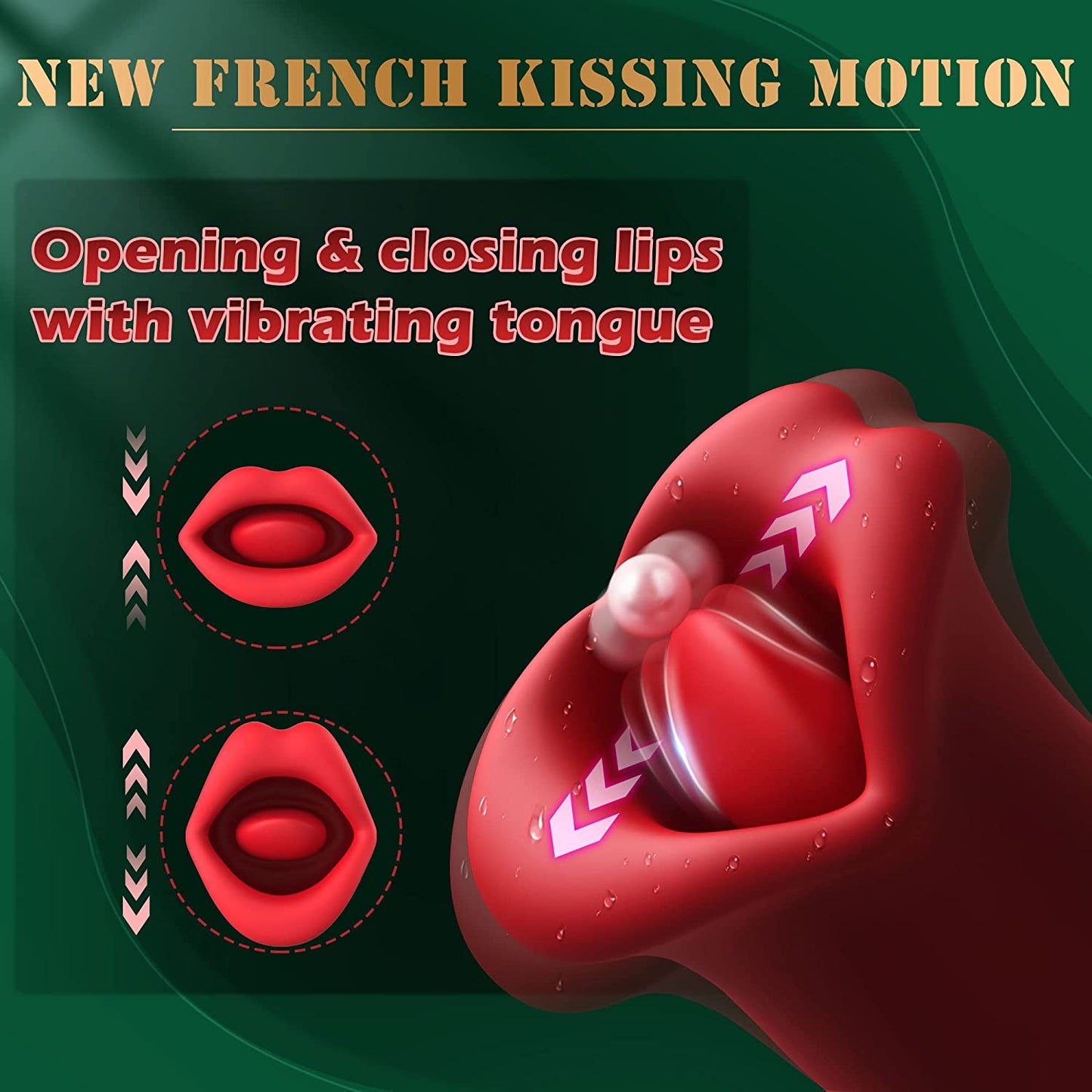 Female suction bite simulation mouth vibrator