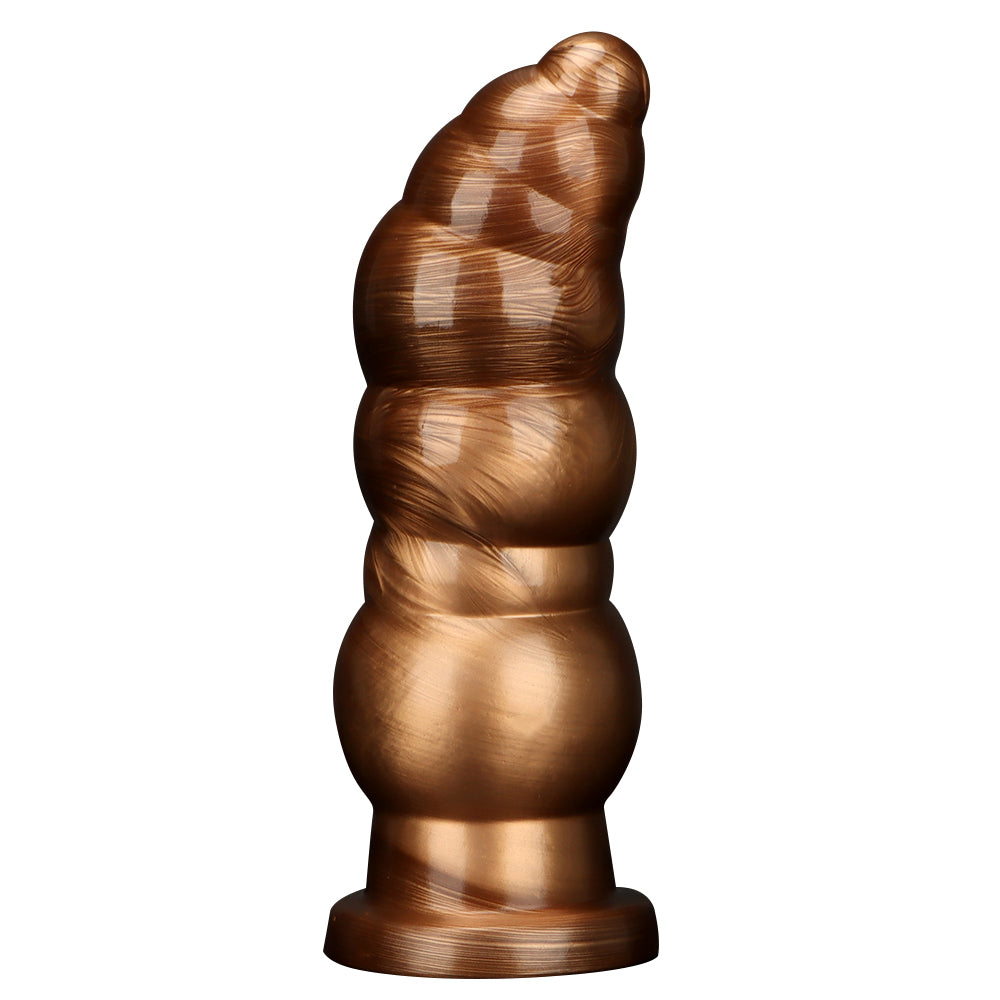 Godzilla Gold Mixed Triple Bead Anal Plug – Heavy PVC, 9.8 Inch