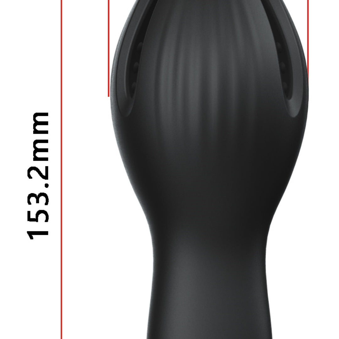 Three-Petal Handheld Vibrating Male Oral Training Cup – 10 Modes Silicone Masturbation Massager