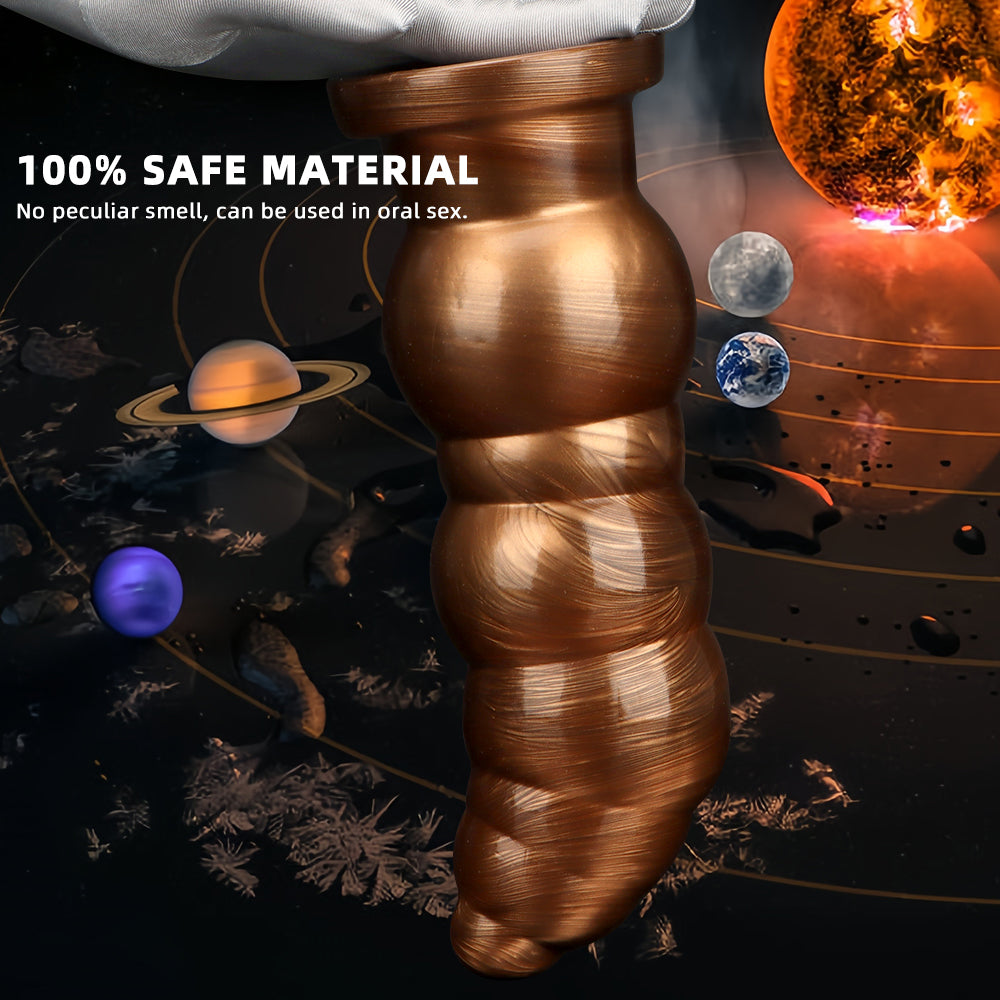 Godzilla Gold Mixed Triple Bead Anal Plug – Heavy PVC, 9.8 Inch