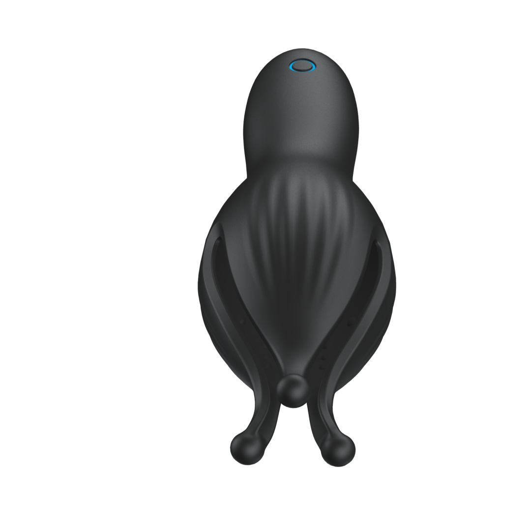 Three-Petal Handheld Vibrating Male Oral Training Cup – 10 Modes Silicone Masturbation Massager