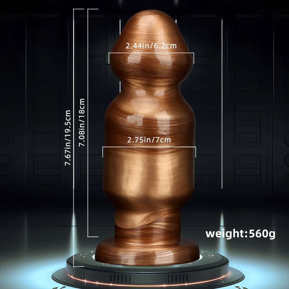 Corner Gold Mixed Anal Plug – Dual Bead PVC Design for Deep Play