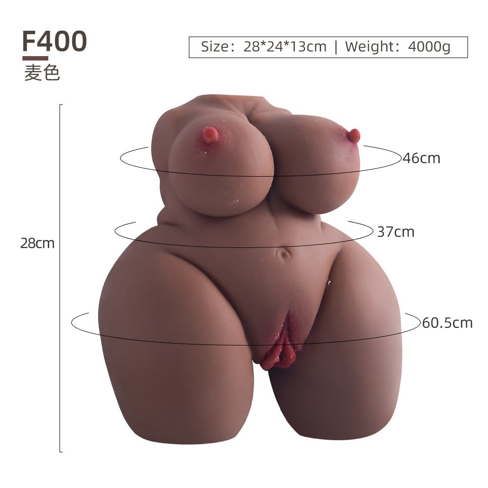 Realistic Half Body Male Masturbator – Soft TPE Torso Doll with Vagina & Anal Dual Channel