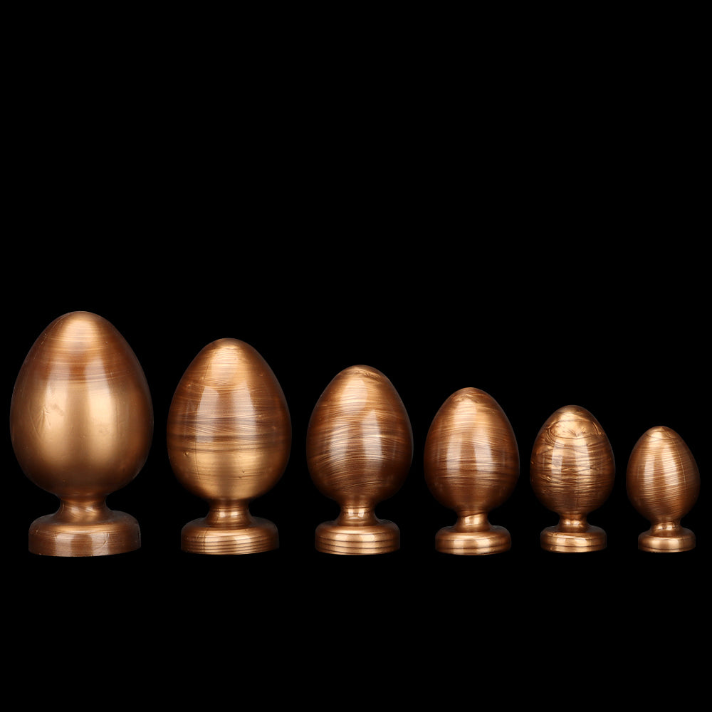 Dragon Ball Gold Mixed Anal Plug – Single Ball PVC Plug in 6 Sizes