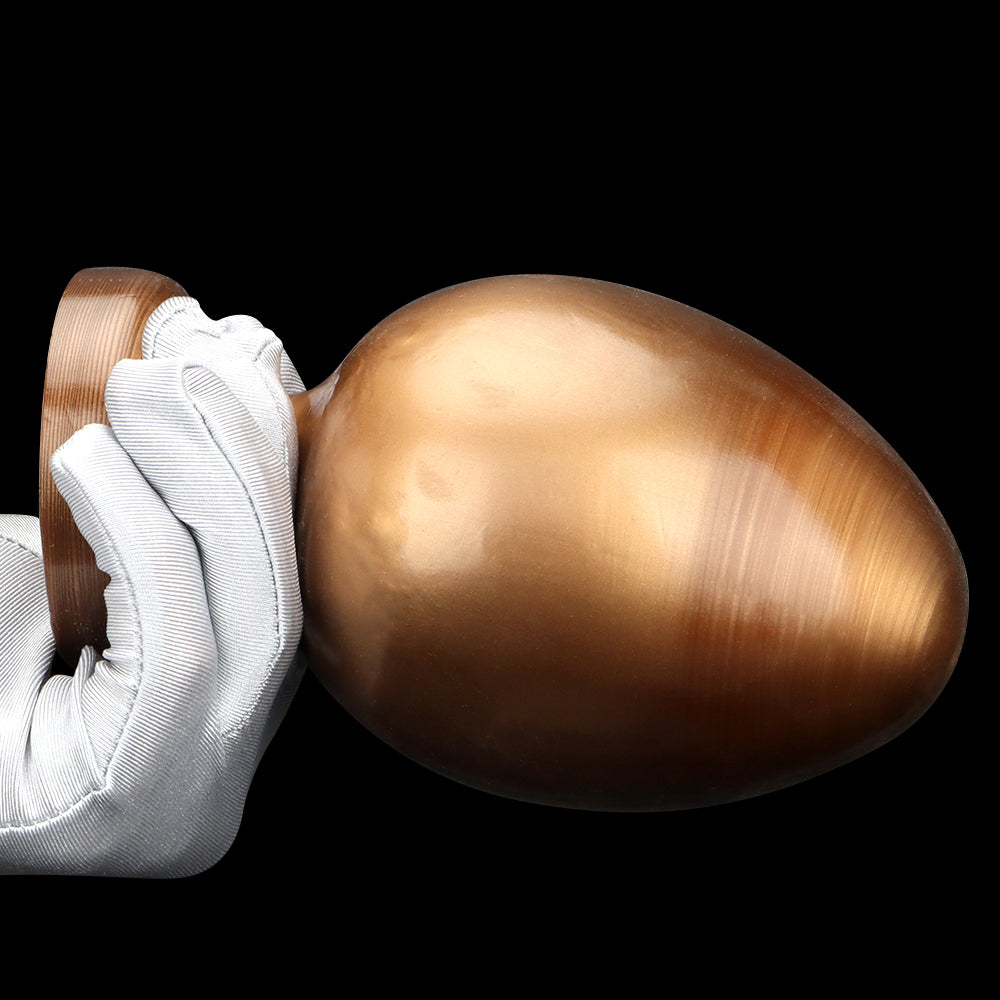 Dragon Ball Gold Mixed Anal Plug – Single Ball PVC Plug in 6 Sizes