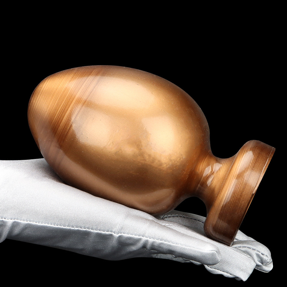 Dragon Ball Gold Mixed Anal Plug – Single Ball PVC Plug in 6 Sizes