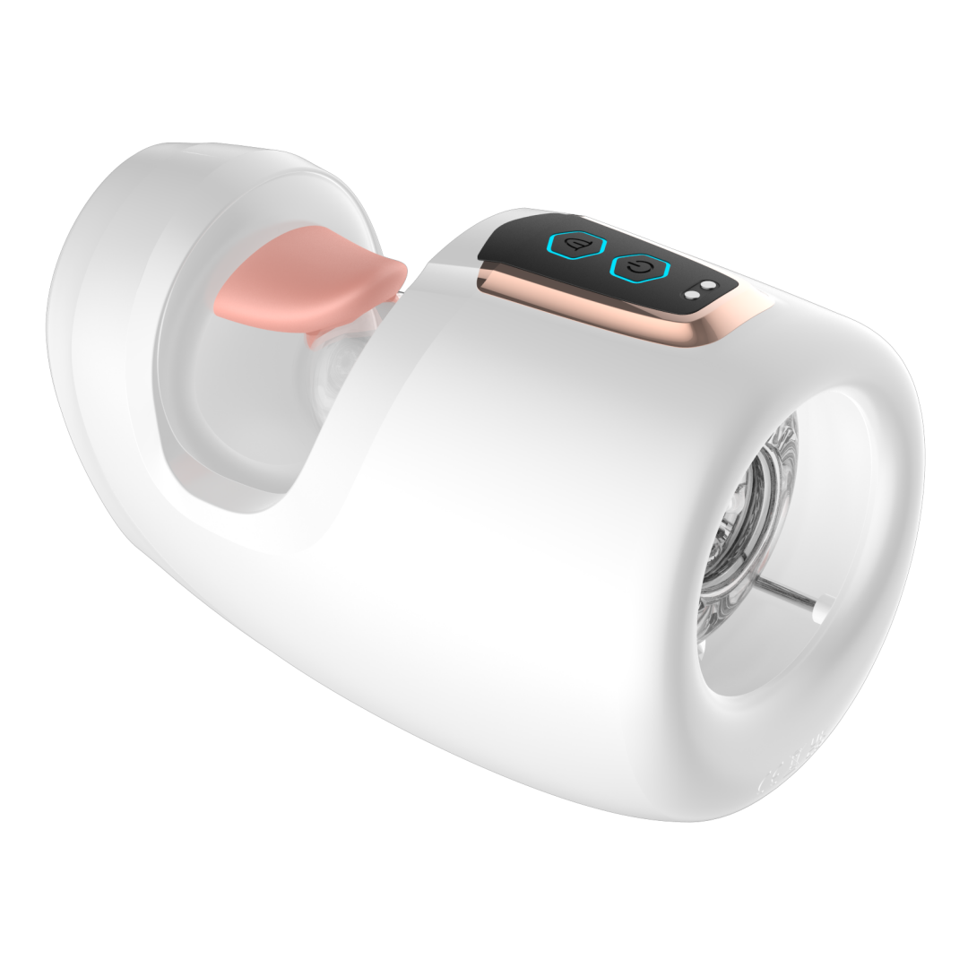 Licking & Thrusting Stroker Cup – Dual Motor Design, 10 Licking + 10 Thrusting Modes, 1200mAh Magnetic Rechargeable Male Cup