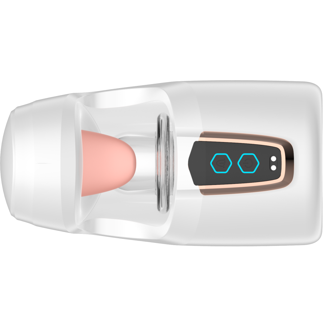 Licking & Thrusting Stroker Cup – Dual Motor Design, 10 Licking + 10 Thrusting Modes, 1200mAh Magnetic Rechargeable Male Cup