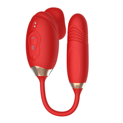 Rechargeable Telescopic Vibrating Massager  Kedi | 10 Modes Dual-Action Silicone Pleasure Device