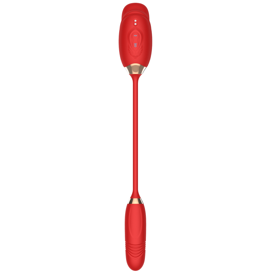 Rechargeable Telescopic Vibrating Massager  Kedi | 10 Modes Dual-Action Silicone Pleasure Device
