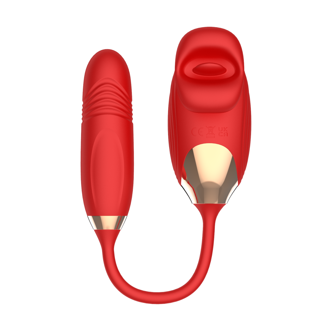 Rechargeable Telescopic Vibrating Massager  Kedi | 10 Modes Dual-Action Silicone Pleasure Device