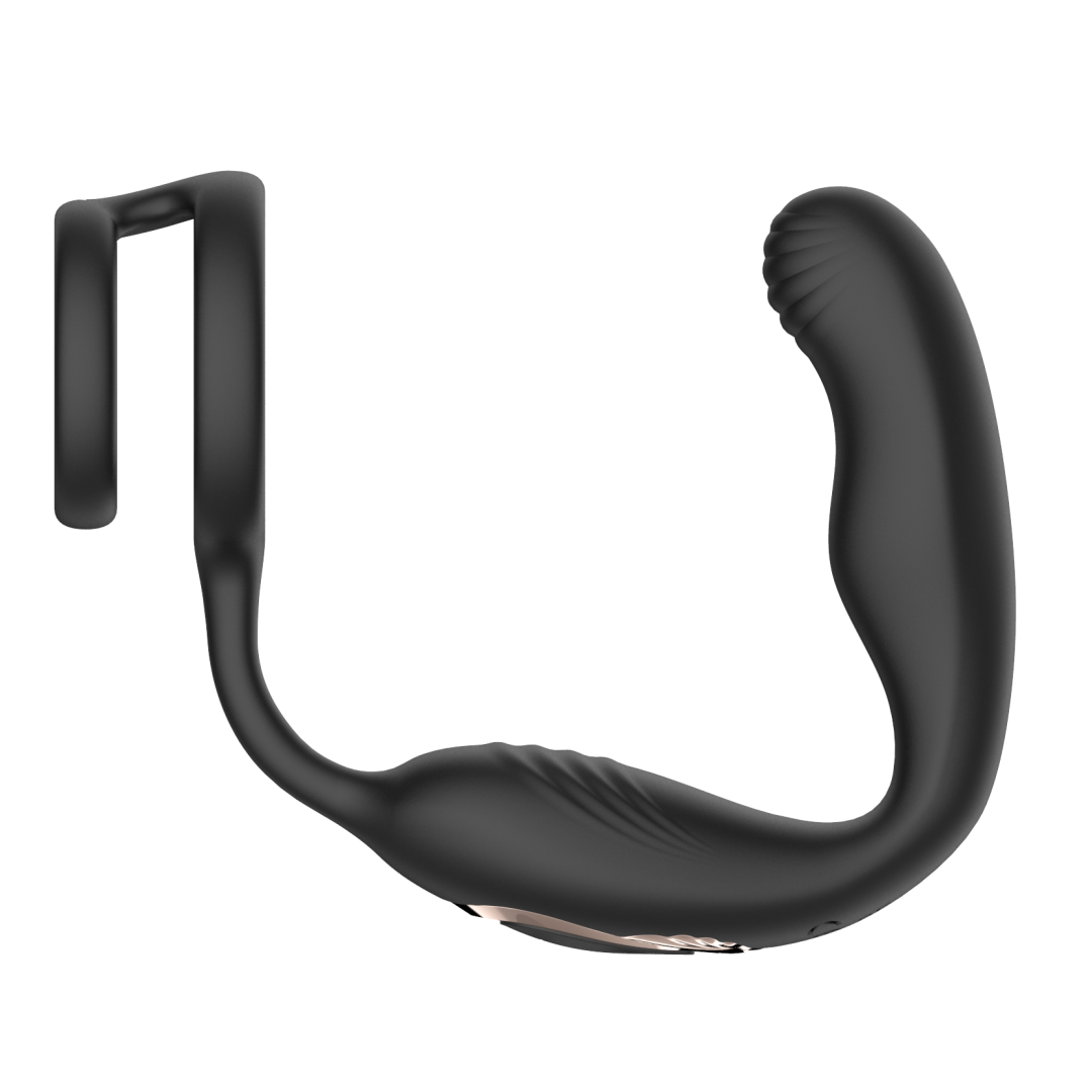 Strong Vibration Men's Lock Ring with 10 Frequency Vibration & Twisting Functions - Wireless Remote Controlled