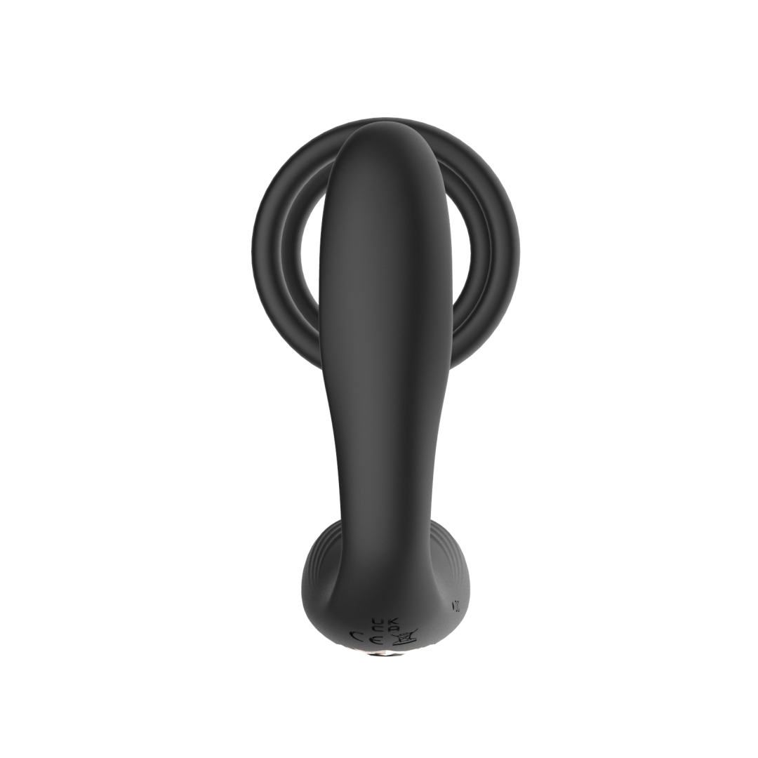 Strong Vibration Men's Lock Ring with 10 Frequency Vibration & Twisting Functions - Wireless Remote Controlled