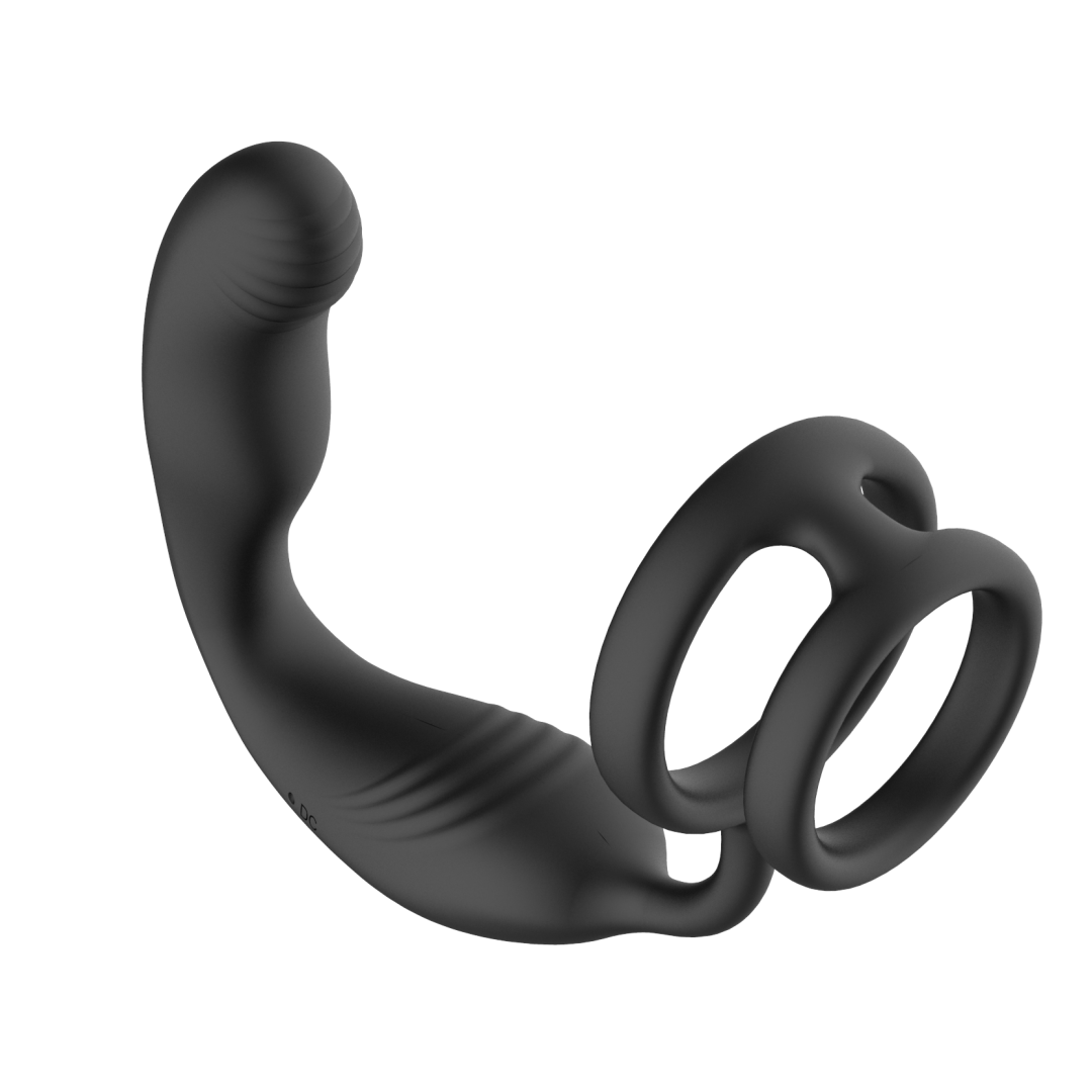 Strong Vibration Men's Lock Ring with 10 Frequency Vibration & Twisting Functions - Wireless Remote Controlled