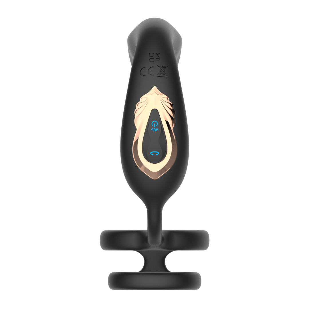 Strong Vibration Men's Lock Ring with 10 Frequency Vibration & Twisting Functions - Wireless Remote Controlled