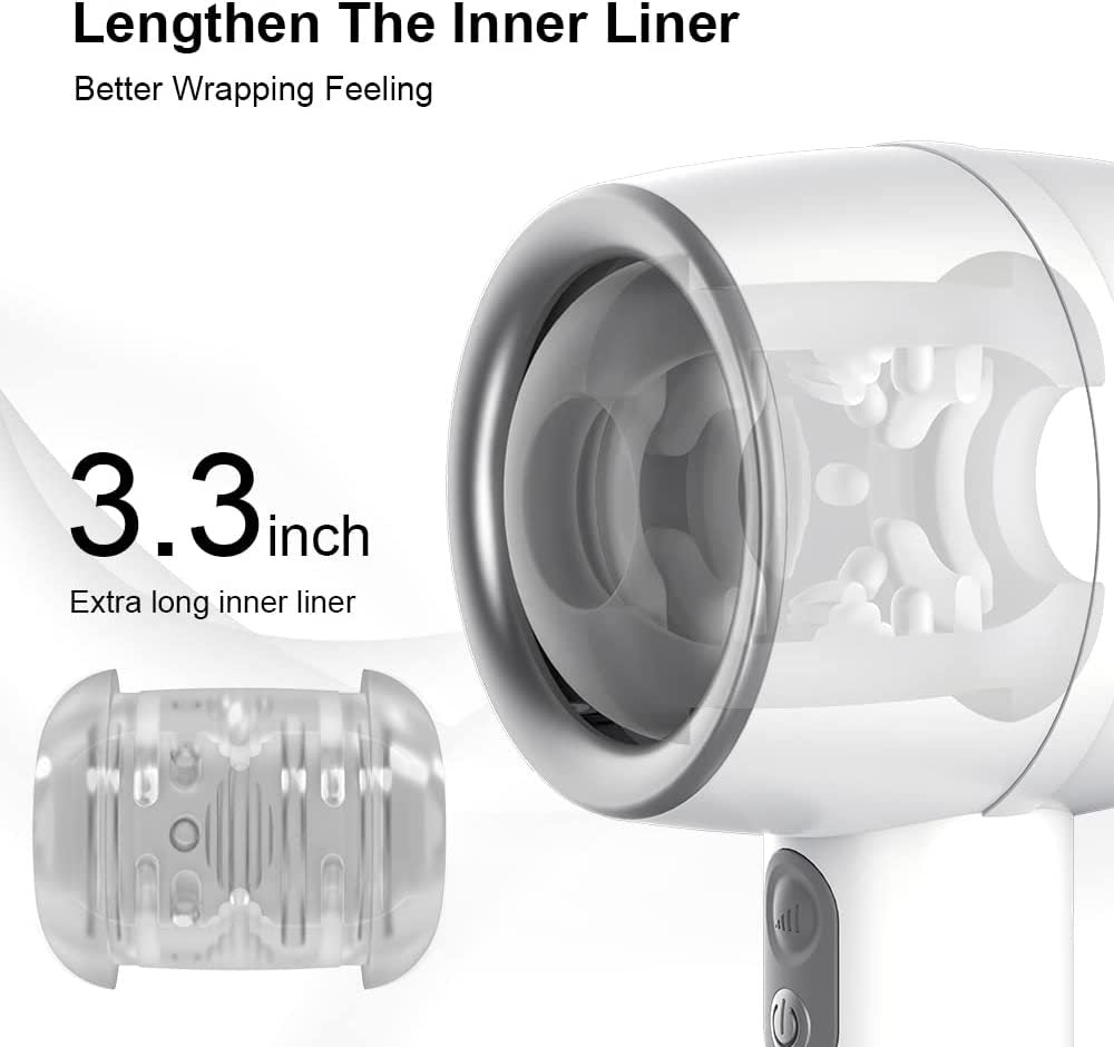 Intelligent Handheld Cup – 3-Speed Automatic Expansion Masturbation Cup with Magnetic USB Charging & Quiet Design