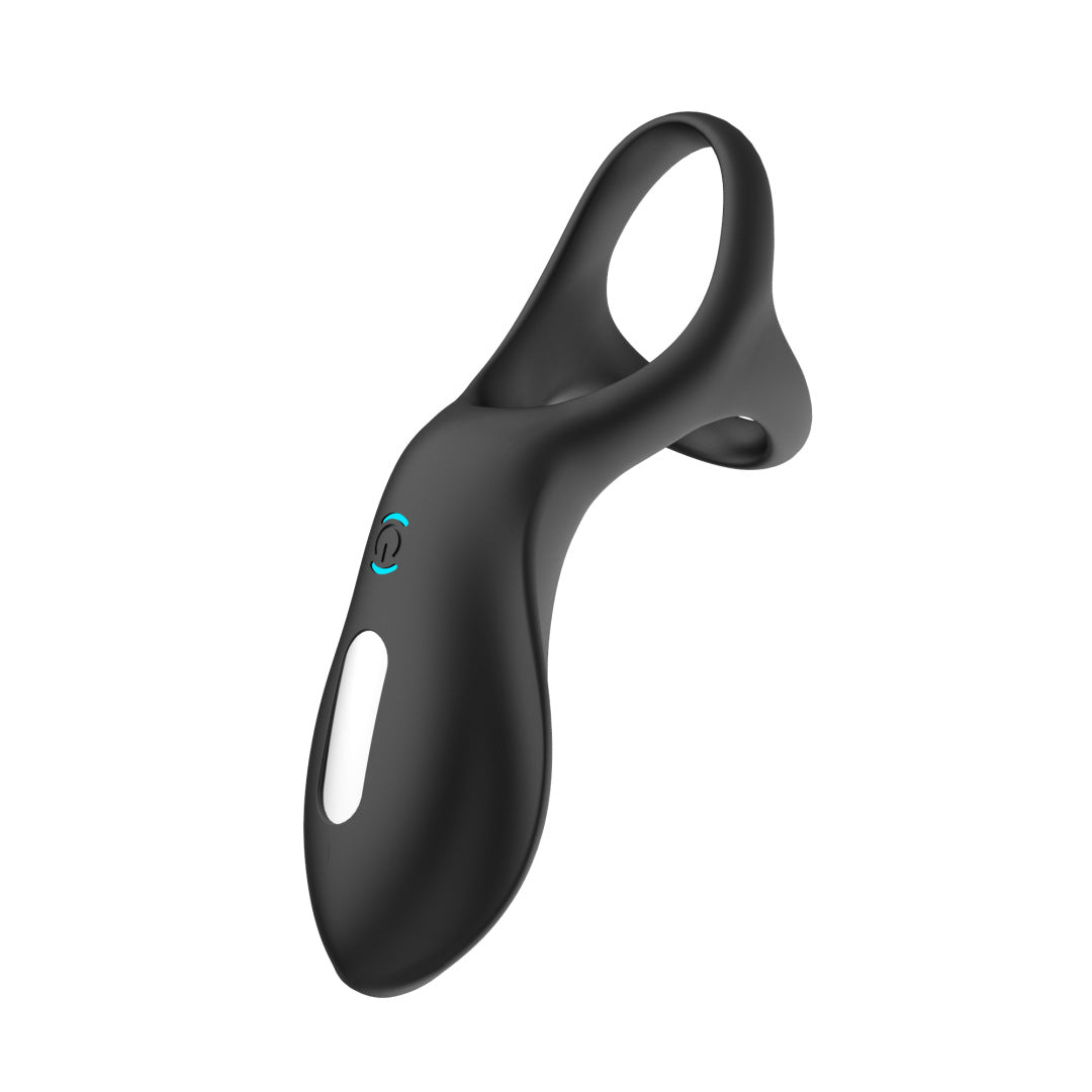 Three-Hole Ring Rechargeable Lock Semen Ring Men'S Vibrating Large Ring Silicone Electric Remote Control Semen Set Double Ring Fun