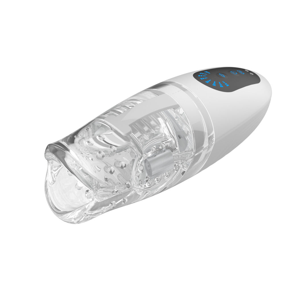 TPE Oral Simulation Cup – 5 Bite Modes & 8 Vibration Patterns, Magnetic Charging, Waterproof IPX6