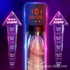 Men's Waterproof Smart Electric Penis Trainer Aid .Premium Rechargeable Smart Handheld Massager for Enhanced Erection Training Cup with Self-Pumping  for Penis Enlargement