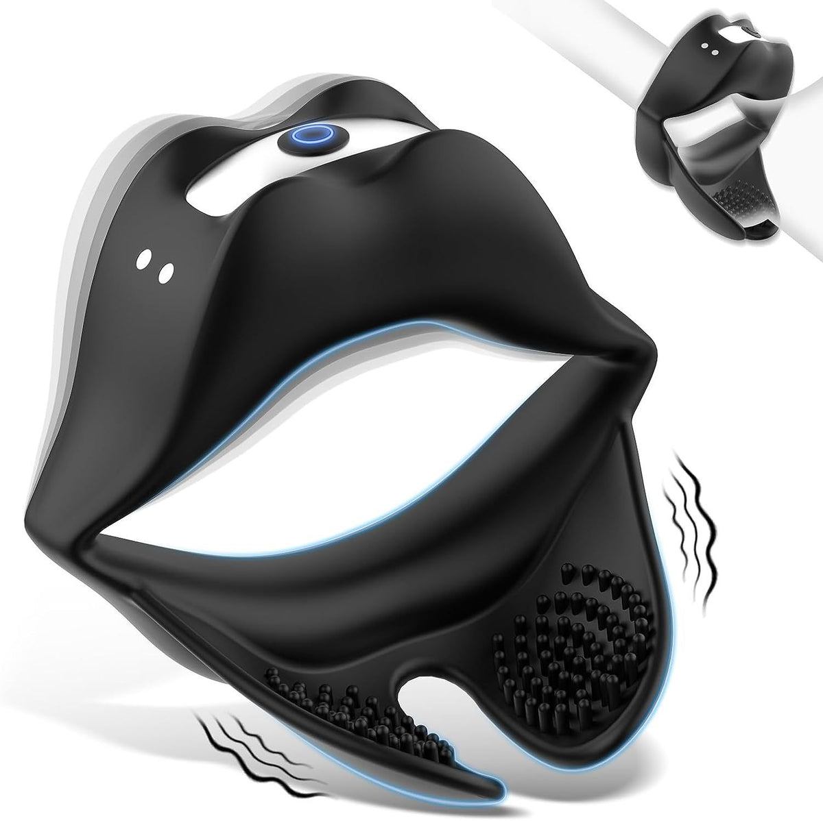 Men'S Lip Locking Sperm Ring Massager Vibration Locking Sperm Ring Wireless Remote Control Massage Masturbation