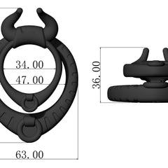 Non-Electric Silicone Bull Cock Ring – IPX8 Waterproof, Stretchy Fit, Durable ABS Design